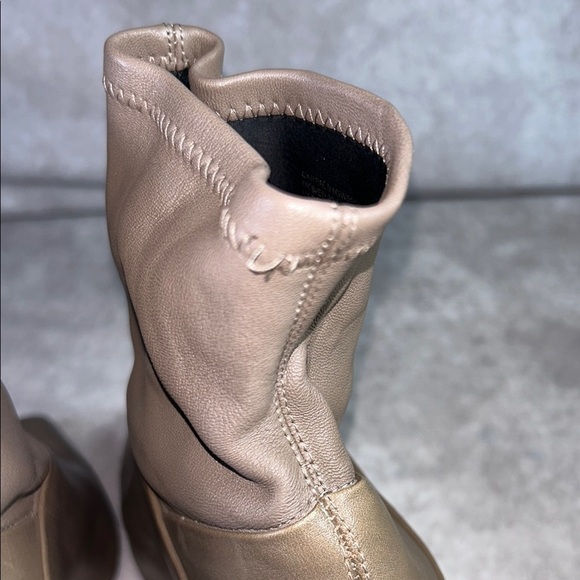EUC Reiss CARRIE Ankle Boots Leather Taupe Brown Grey Almond Toe Shoes 39 - Picture 5 of 15